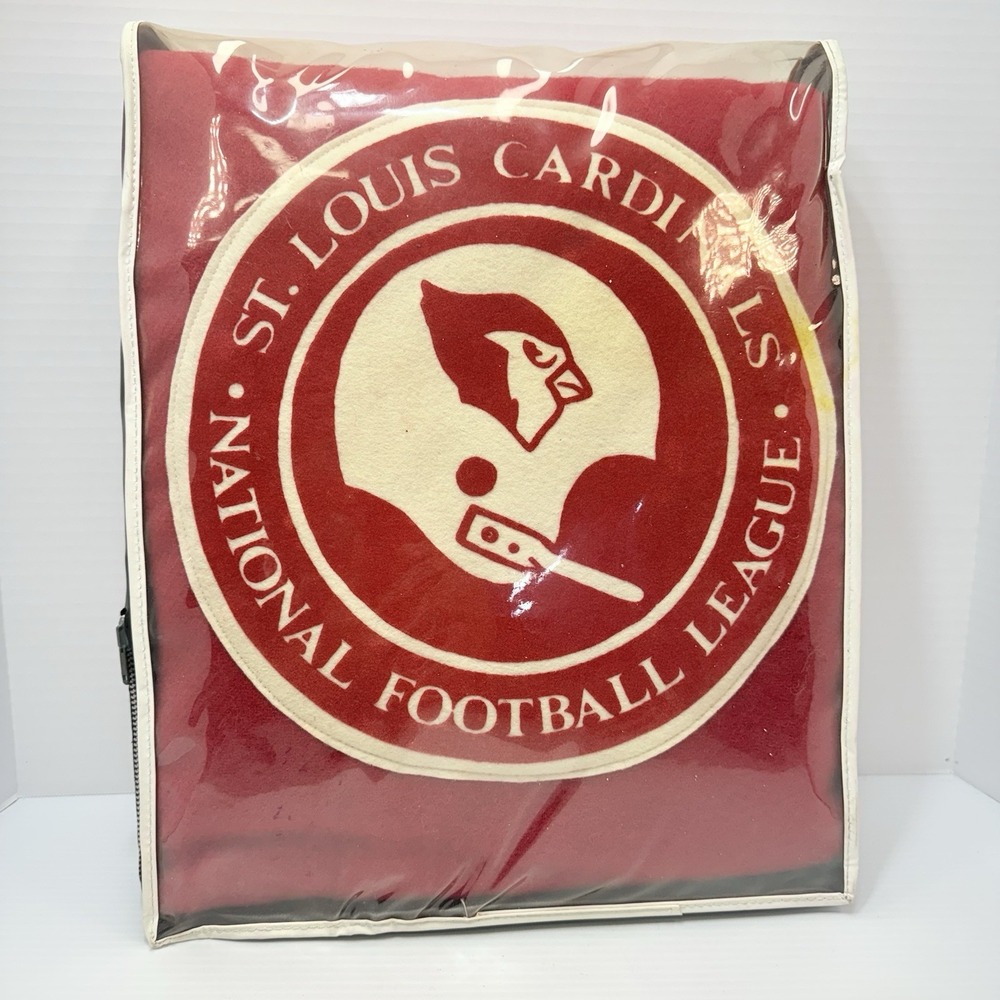 1980's Pendleton St.Louis Cardinals NFL 49x66 Inch Wool FOOTBALL STADIUM Blanket